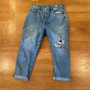 Old Navy High Rise Distressed Jeans - Blue